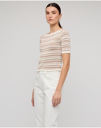 Staple the Label - Echo Stripe Knit Tee