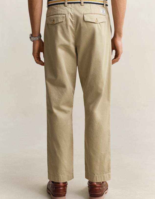 Gant - Pleated Cotton Twill Chinos