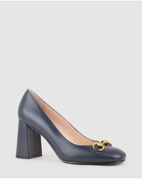 Edward Meller - BAILEY85 Block Heel Pump with Trim