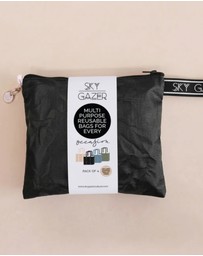 Sky Gazer - Multi-Use Reusable Bags (Pack of 4)- Black Olive