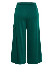 City Chic - Plus size Paige Pocket Wide Leg Track Pant - varsity green