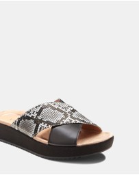 Vionic - Hayden Platform Slide - Natural Snake