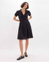 Amelius - Anita Cotton Pintucked Shirt Dress