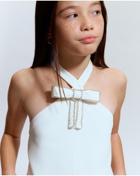 Bardot Junior - Tiffany Diamante Mini Dress - Kids-Teens