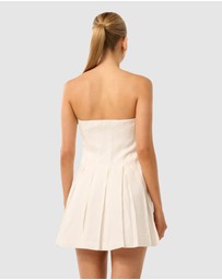 Forever New - Susie Strapless Pleated Linen Mini Dress