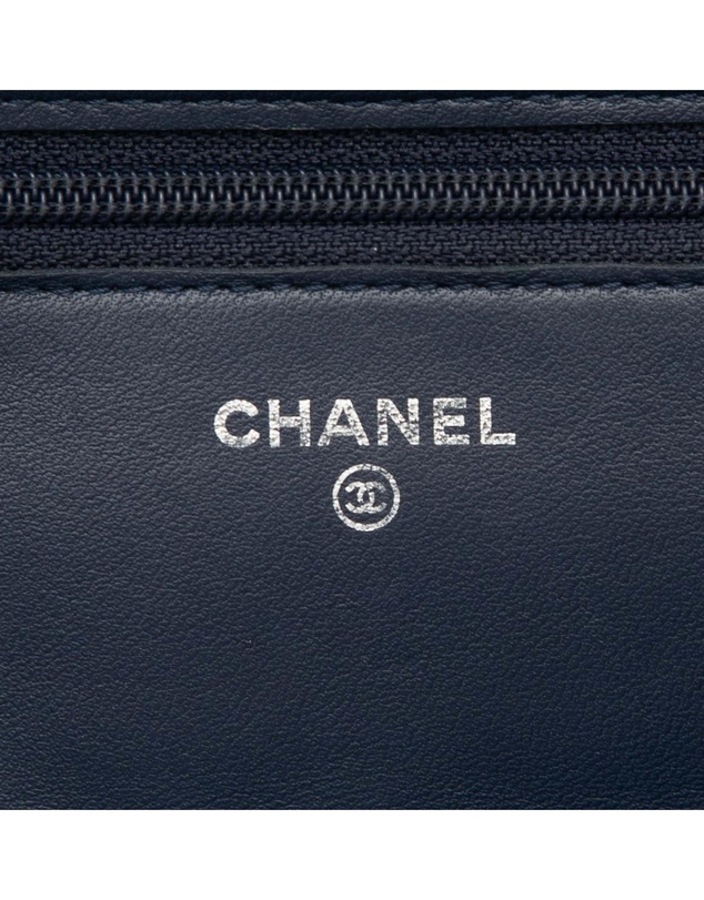 Pre-Loved by Azura Reborn - Pre-Loved CC Quilted Lambskin Wallet On Chain