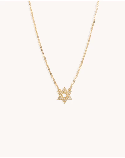 Bianc - Medium CZ Star of David Necklace