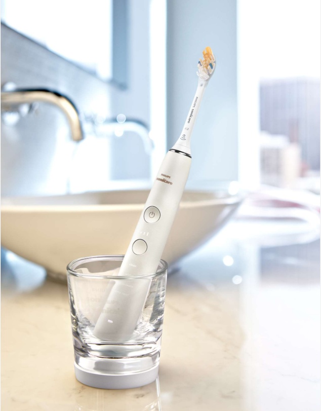 Philips - Philips Sonicare DiamondClean 9000 Electric Toothbrush, White with A3 brush head White