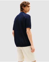 Tommy Hilfiger - Relaxed Fit Open Knit Short Sleeve Shirt