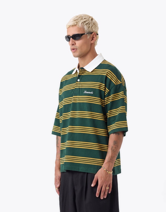 Zanerobe - Box Crop Polo Green/Gold