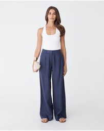 Forcast - Ami Wide Leg Linen Pants