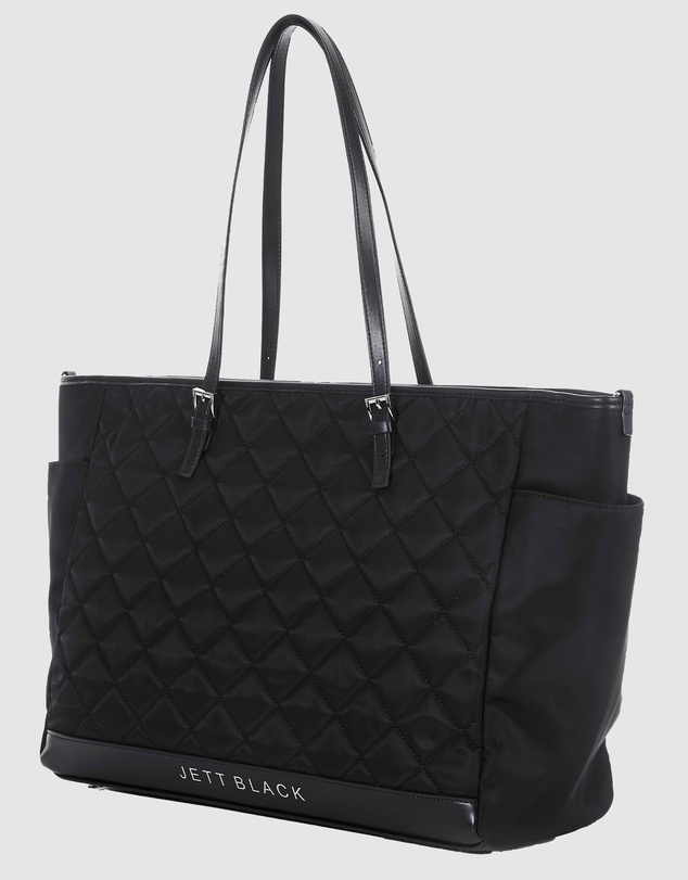JETT BLACK - Paris Quilted Baby Bag with Change Mat