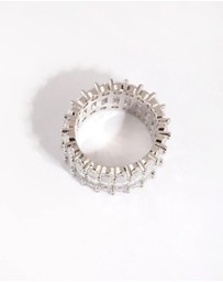 Lovisa - Silver Baguette Cubic Zirconia Ring