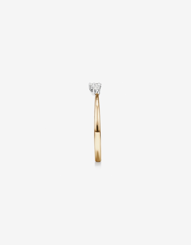 Michael Hill - 0.15 Carat TW Three Stone Pear Cut Diamond Promise Ring in 10kt Yellow and White Gold