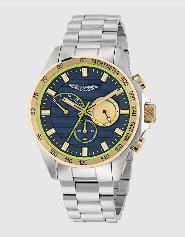 Aston Martin - HDL Two Tone Blue Dial Stainless Steel Bracelet Watch