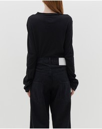 Bassike - regular raised neck long sleeve t.shirt