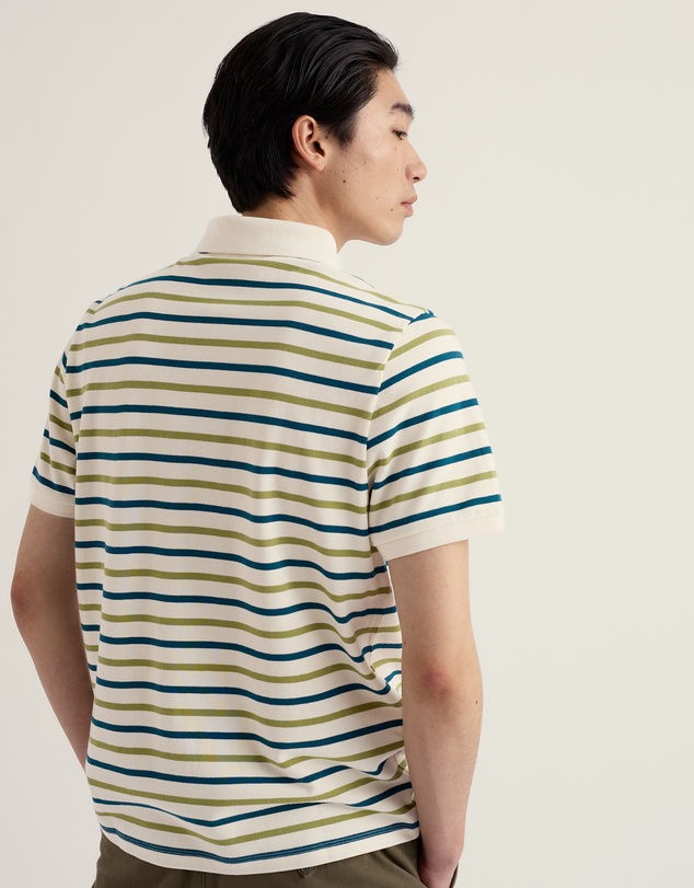 Seasalt - Seasalt Cornwall Multi Balefire Striped Polo in Organic Cotton