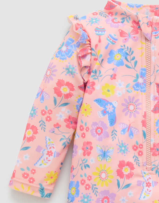 Purebaby - Printed Long Sleeve Rashie- Kids-Babies