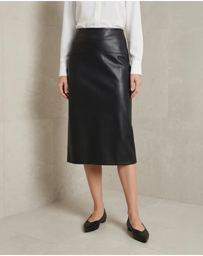 Mossée - Emma Leather Pencil Skirt