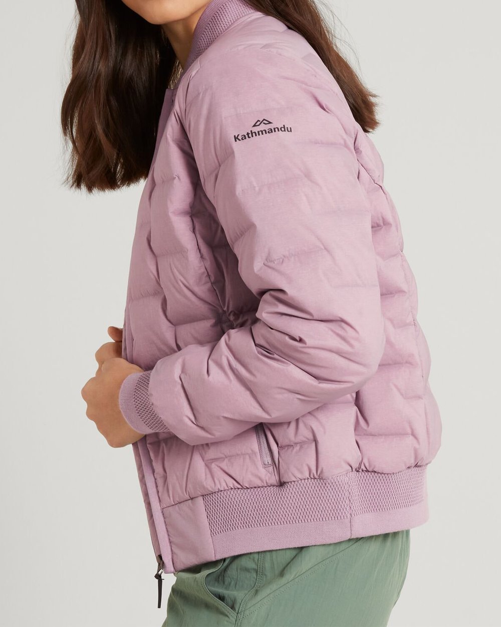 federate women's stretch down bomber jacket