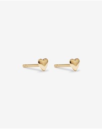 Michael Hill - Heart Stud Earrings in 10kt Yellow Gold