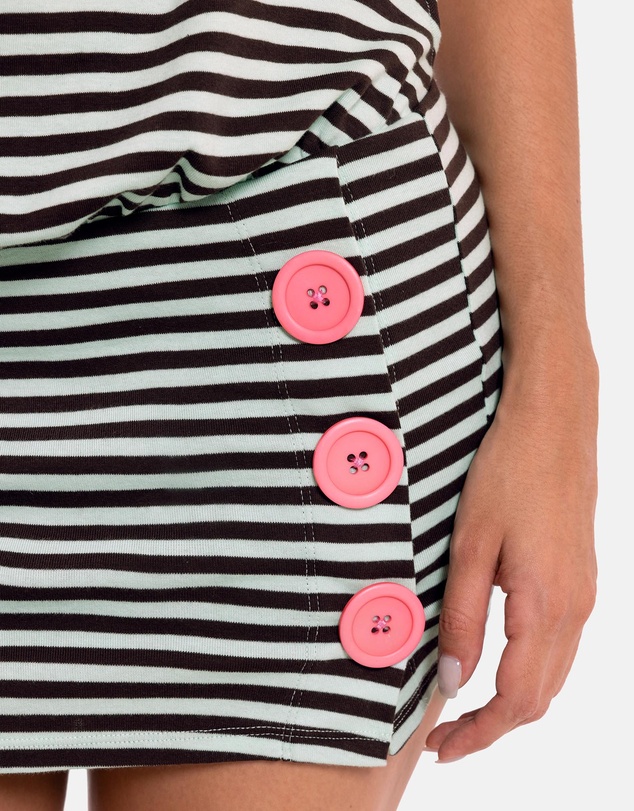 Jaded London - Stripe Dress with Buttons