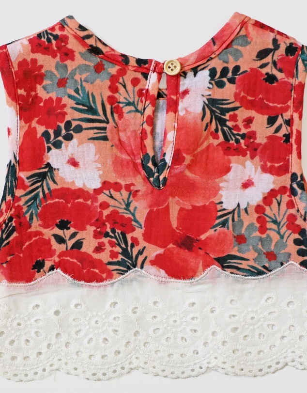 WITH LOVE FOR KIDS - Cotton Muslin Lace Top - Babies - Kids