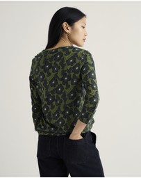 Seasalt - Seasalt Cornwall Green Penhollow Top in Organic Cotton Jersey
