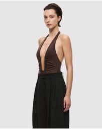 MISHA - Jennifer Cupro Bodysuit - ICONIC EXCLUSIVE