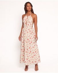 Petal & Pup - Wilder Halterneck Maxi Dress - Pink Floral