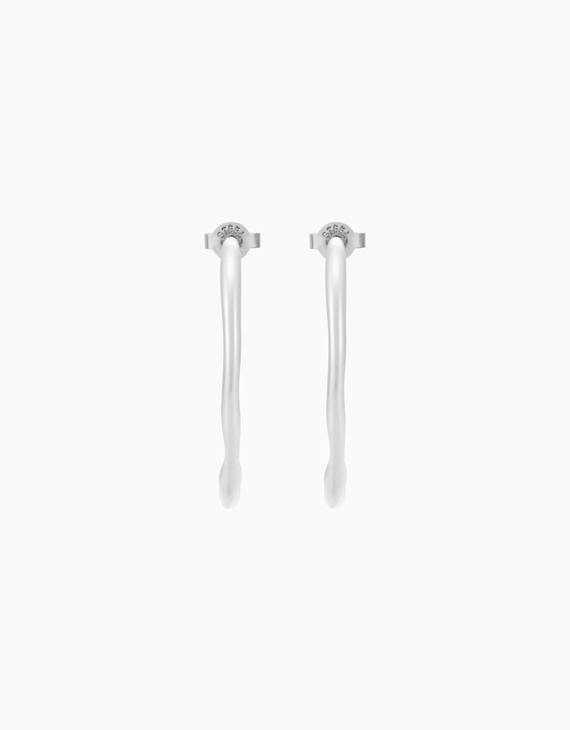 Skagen - Moderne Stak Silver Tone Earring