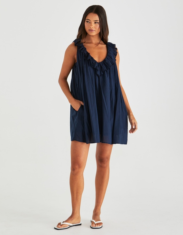 Sass - Belen Ruffled Neck Mini Dress
