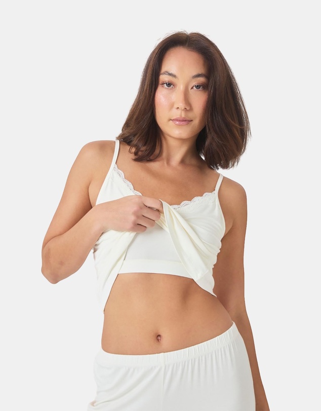 Gingerlilly - Britt Bamboo Lace Cami Long PJ