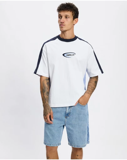Thrills - Fusion Panel Box Fit Oversize Cropped Tee