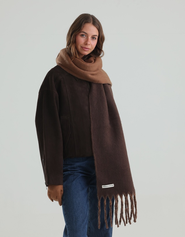 Morgan & Taylor - Hannah Reversible Scarf in Brown