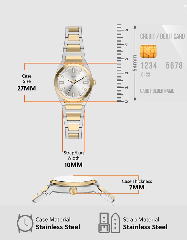 Fossil - Everett Two Tone Analogue Watch