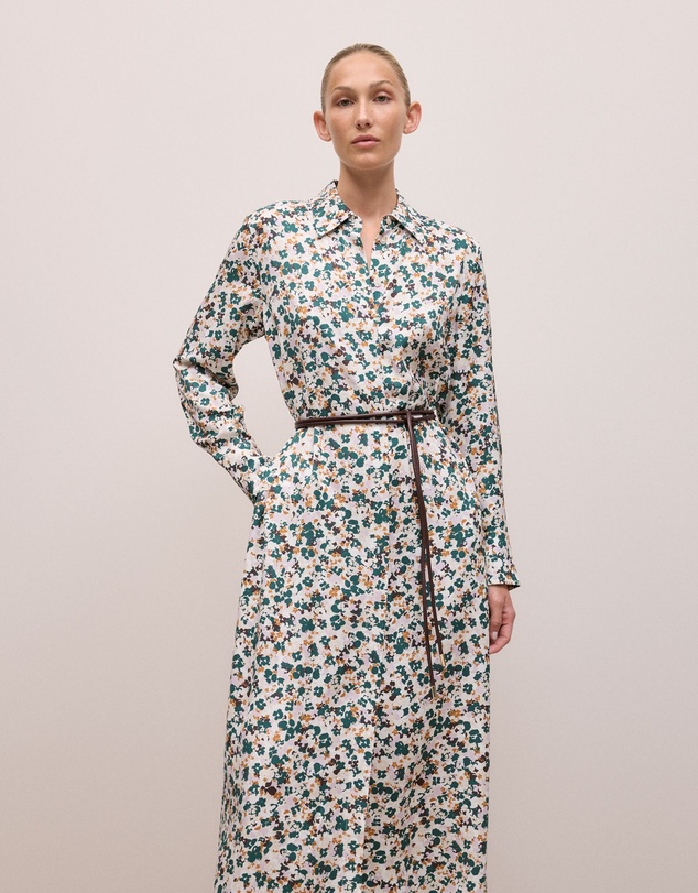 Trenery - Liora Floral Belted Dress in Forest