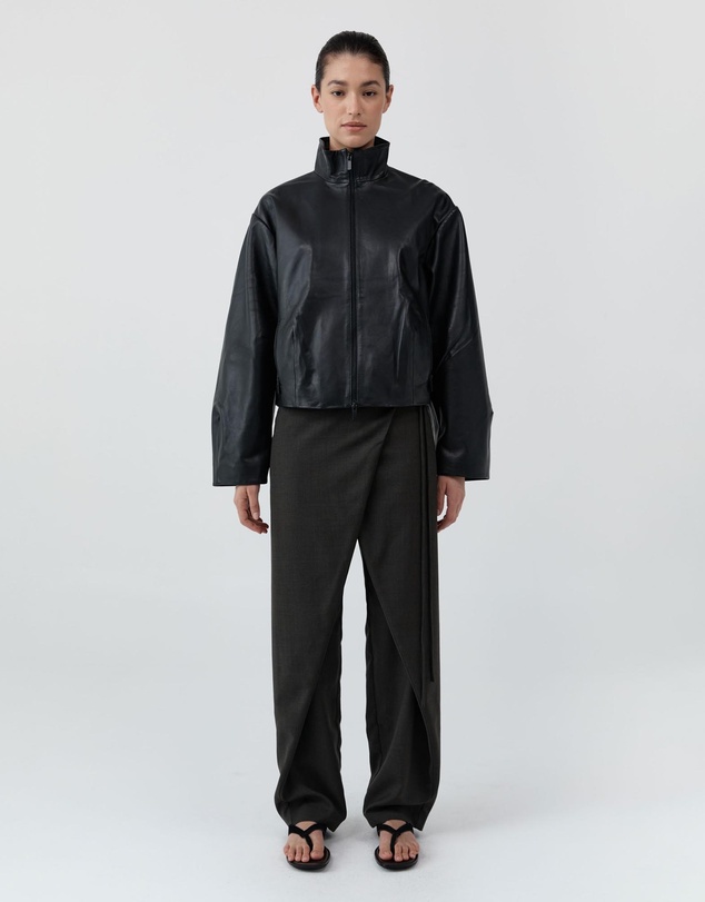 St. Agni - Cocoon Zip Leather Jacket
