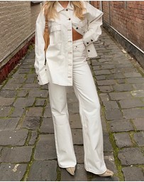 Dazie - London Fever High Waisted Wide Leg Jeans