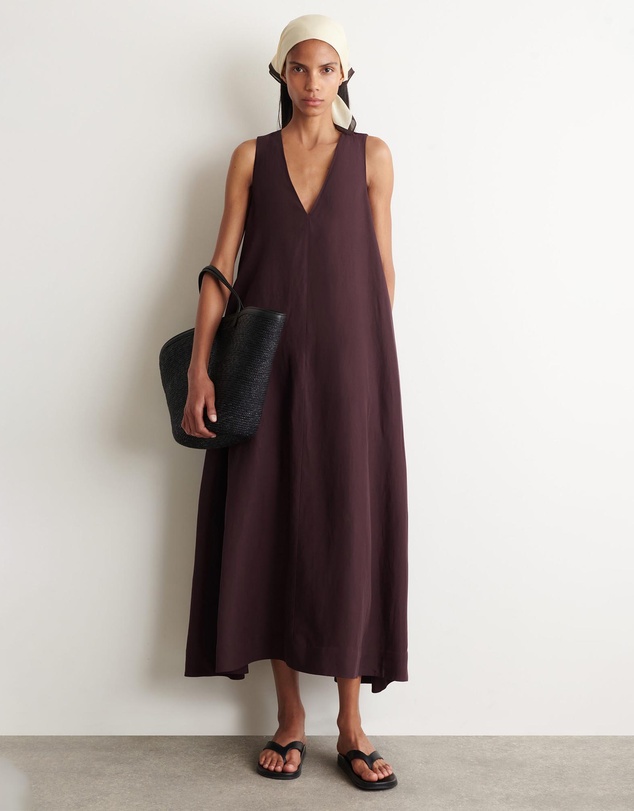 COS - A-Line Linen-Blend Maxi Dress