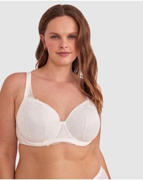 Bras N Things - Body Bliss Full Lace Curvy Balconette Bra - Ivory