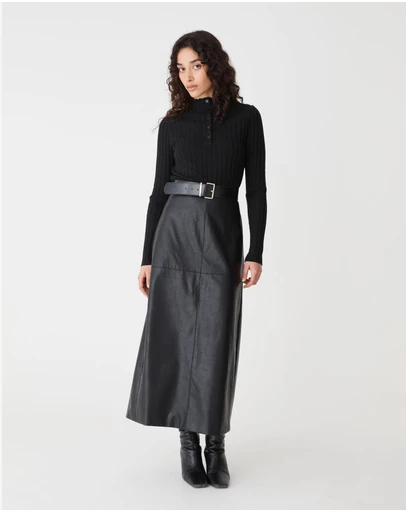 Forcast - Giselle Panel PU Skirt
