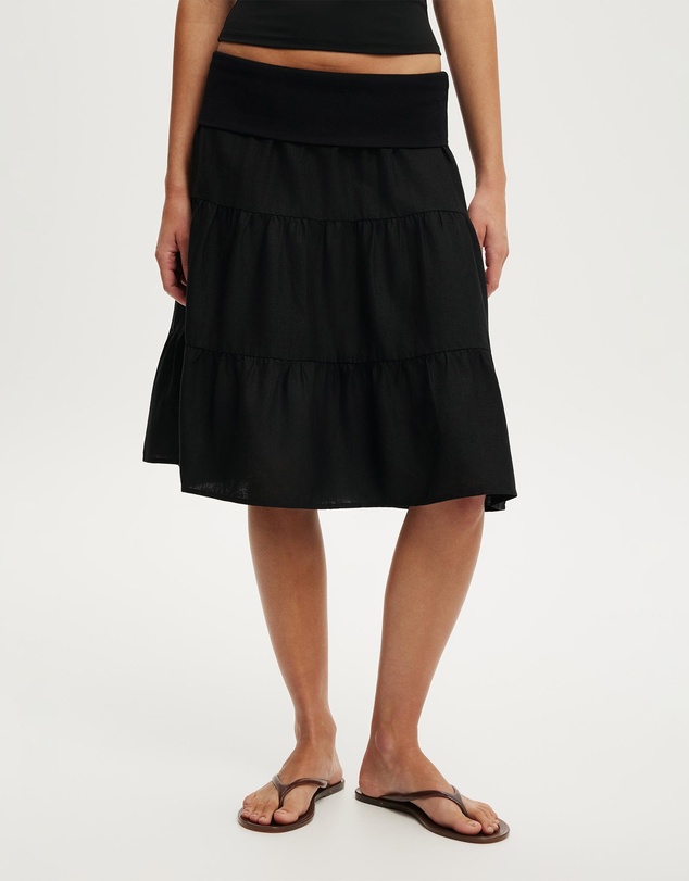 Cotton On - Haven Fold Over Midi Skirt