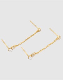 Kirstin Ash - Pearl Topaz Double Earrings
