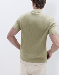 UNISON - Wavy Stitch Knit Polo
