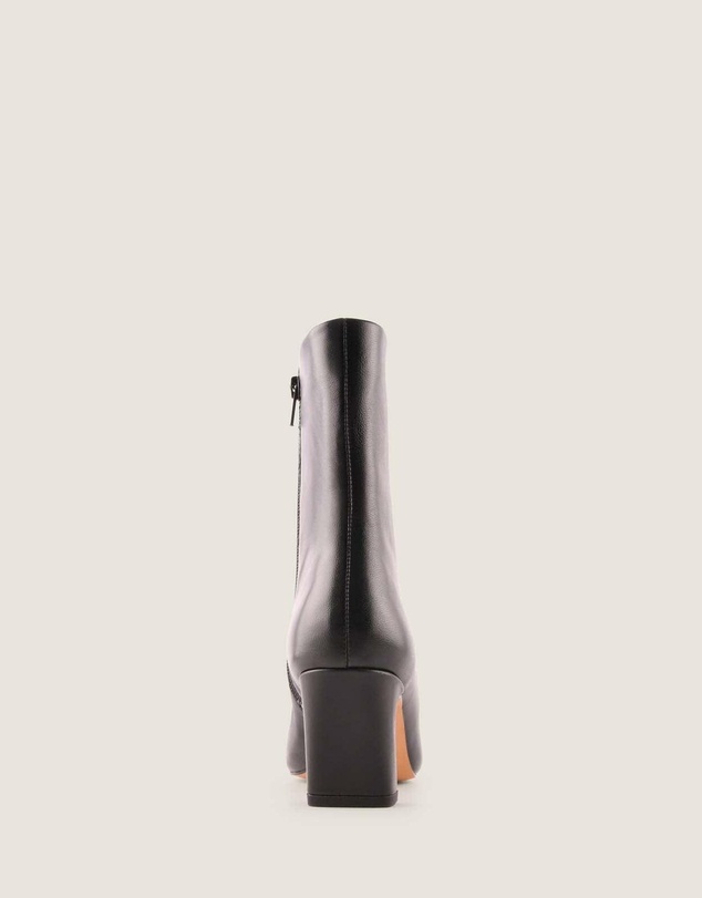 Shelly Shen - Atlas Heel Ankle Boots Black Leather