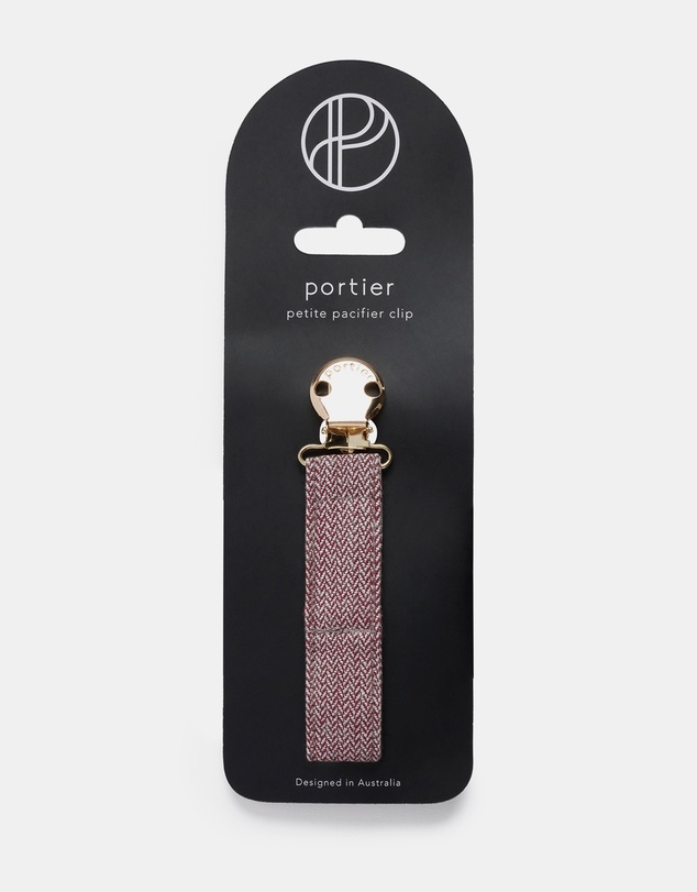 portier - Petite Pacifier Clip - Maroon