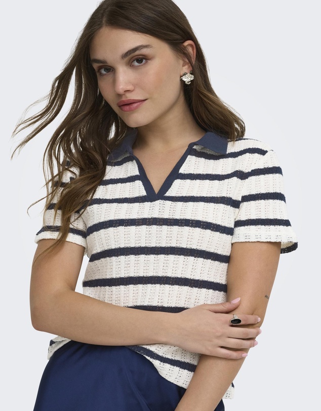 ONLY - Halia Striped Polo Top