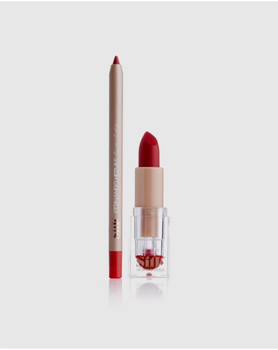 Silk Oil of Morocco - Paquita Red Lipliner + Lipstick Lip | Silk X Fernando Hervas