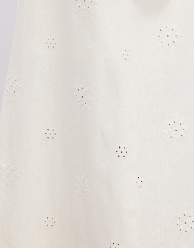 The Fated - Stephanie Broderie Twill Midi Skirt